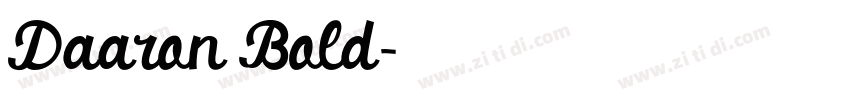 Daaron Bold字体转换